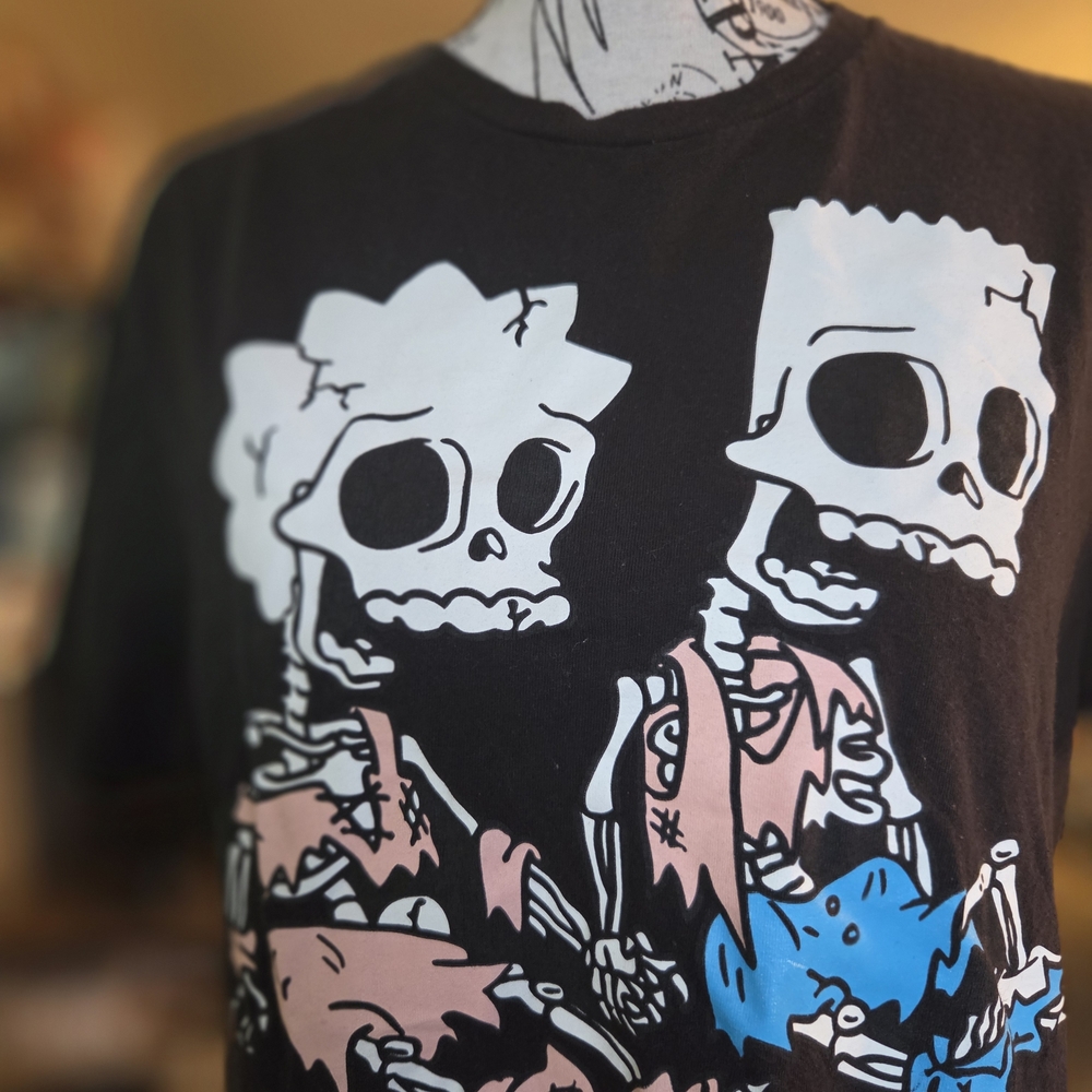 "The Simpsons" Official Graphic Skeleton Shirt